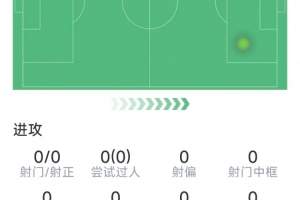 哈兰德半场数据：射门、对抗等多项数据挂零，仅2次触球
