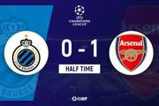 半场-阿森纳1-0布鲁日 马杜埃凯一条龙世界波因卡皮耶中柱